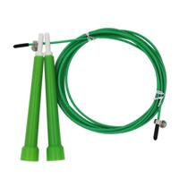 Staaldraad skipping overslaan verstelbare fitness sprong touw lengte: 3m (groen)