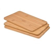 Set van 12x houten bamboe snijplanken / broodplanken 22 x 14 cm