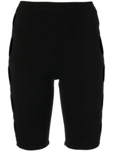 Dion Lee short en maille à découpes - Noir