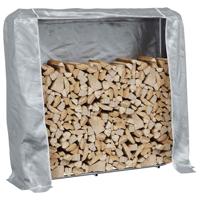 Haardhoutrek met regenhoes 150x25x150 cm gegalvaniseerd staal Haardhoutrek met regenhoes 150x25x150 cm gegalvaniseerd staal