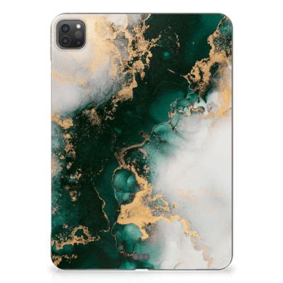 Tablet Back Cover voor iPad Pro 11 (2024) Marmer Groen