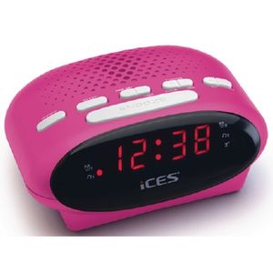 ICR-210 radio Klok Roze