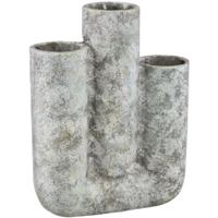 PTMD vaas pipes wit/groen 35 cm | 4 stuks