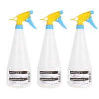 Plantenspuit - 3x - transparant/geel/blauw - kunststof - 1L - plantenverzorging