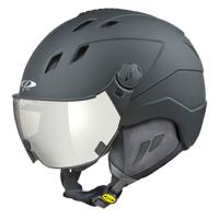 CP Corao+ skihelm zwart met single spiegel vizier (3 Keuzes) - zeer veilig