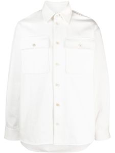 Jil Sander chemise en coton à manches longues - Blanc