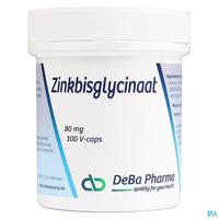 DeBa Pharma Zinkbisglycinaat 100 Vegetarische Capsules