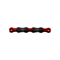 KMC fietsketting dlc 11 118 schakels - rood/zwart