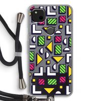 8-bit N°4: Pixel 4a Transparant Hoesje met koord