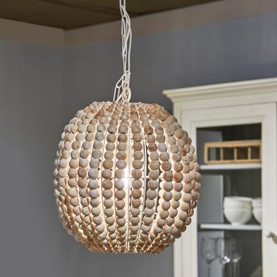 Rivièra Maison Hanglamp 'Lattea' Mangohouten kralen, 44cm