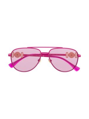 Versace Kids lunettes de soleil à monture ronde - Rose