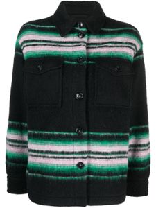 Woolrich veste boutonnée Gentry à rayures - Noir