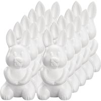 10x Piepschuim konijnen/hazen decoraties 24 cm hobby - thumbnail