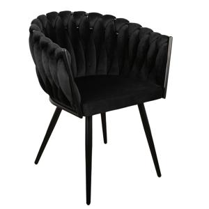 Wave stoel zwart (set van 2)