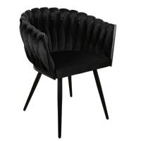 Wave stoel zwart (set van 2)