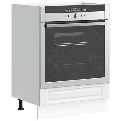 Ovenkast "Porto" bewerkt hout wit