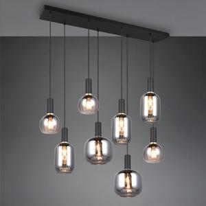 Trio Eetkamer hanglampDiva 8-lichts - smoke glas - 319800832