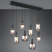 Trio Eetkamer hanglampDiva 8-lichts - smoke glas - 319800832