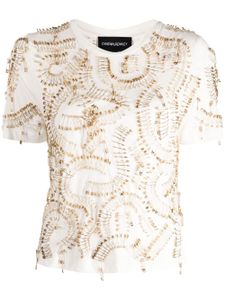 Cynthia Rowley t-shirt en coton à détail d'épingle - Blanc