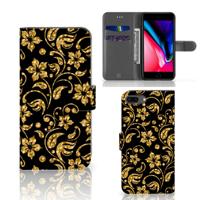 Apple iPhone 7 Plus | 8 Plus Hoesje Gouden Bloemen Apple iPhone 7 Plus | 8 Plus Hoesje Gouden Bloemen