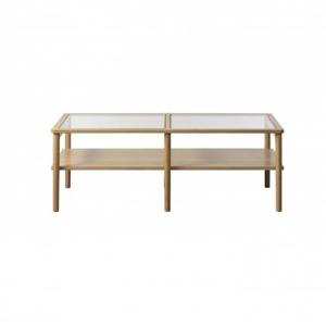 Nordic Home Alrik glazen salontafel - 60 x 120 cm - naturel