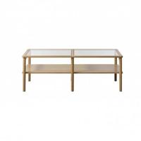 Nordic Home Alrik glazen salontafel - 60 x 120 cm - naturel - thumbnail