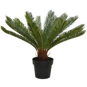 Groene Varenpalm kunstplanten 60 cm in zwarte pot