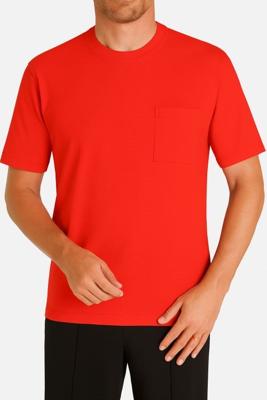 Hajo heren pyjamashirt rood