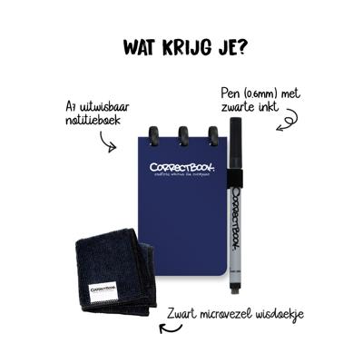 Correctbook A7 Original Pocket Midnight Blue - Uitwisbaar / Herschrijfbaar Notitieboek Correctbook A7 Original Pocket Midnight Blue - Uitwisbaar / Herschrijfbaar Notitieboek