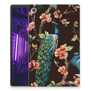 Lenovo Tab M10 Plus Back Case Pauw met Bloemen