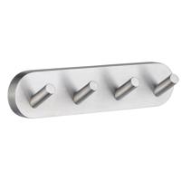 Smedbo Home Handdoekhaak - 18x4cm - 4 haken - geborsteld chroom HS359