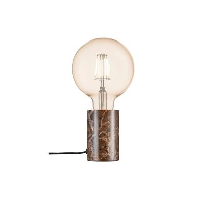Kleine bruine tafellamp met E27 fitting en schakelaar Nordlux Siv