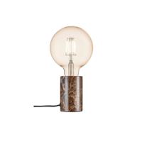 Kleine bruine tafellamp met E27 fitting en schakelaar Nordlux Siv