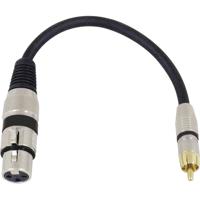 Omnitronic 3022075J XLR Adapterkabel [1x XLR-bus 3-polig - 1x Cinch-stekker] 0.15 m Zwart