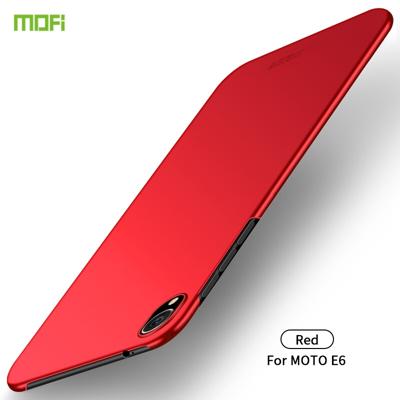 MOFI Frosted PC ultradun hard case voor Motorola Moto E6 (rood)