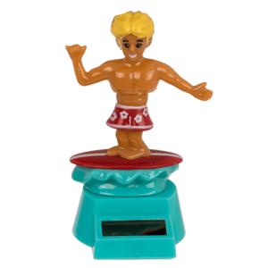 Solar bewegend figuur - surfer - rood - kunststof - 10 cm