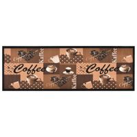 VidaXL Keukenmat wasbaar coffee 45x150 cm bruin