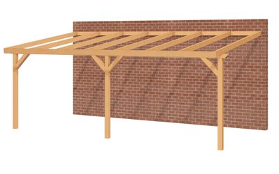 YARD Outdoor OBLIQUE Veranda Schuin dak - 700x400 cm Douglashout- Schuin dak- - YARD Outdoor