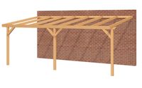YARD Outdoor OBLIQUE Veranda Schuin dak - 700x400 cm Douglashout- Schuin dak- - YARD Outdoor
