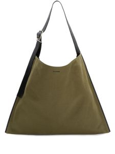 Jil Sander sac cabas en coton à logo imprimé - Vert