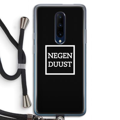 Negenduust black: OnePlus 7 Pro Transparant Hoesje met koord