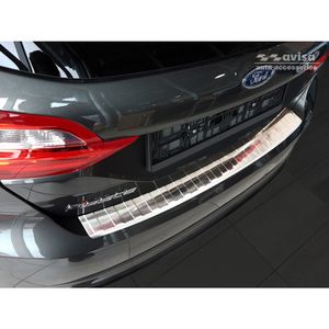 RVS Bumper beschermer passend voor Ford Fiësta MK8 5-deurs 2017- 'Ribs' AV235409