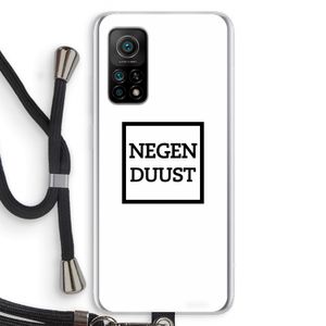 Negenduust vierkant: Xiaomi Mi 10T 5G Transparant Hoesje met koord