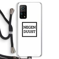 Negenduust vierkant: Xiaomi Mi 10T 5G Transparant Hoesje met koord