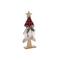Kerstversiering DKD Home Decor Zwart Rood Boomstructuur 11,5 x 4 x 31 cm