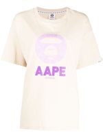 AAPE BY *A BATHING APE® t-shirt à logo imprimé - Marron