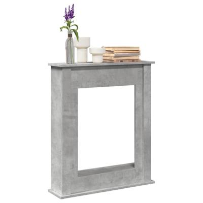 Haardombouw 75x20x87,5 cm bewerkt hout betongrijs