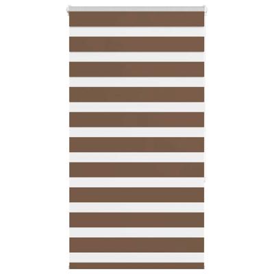VidaXL Zebra rolgordijn 75x150 cm stofbreedte 70,9 cm polyester bruin
