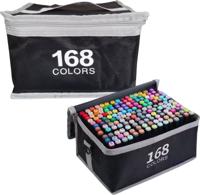 Gleza Twinmarkers 168 Stuks - Alcohol Stiften - Dubbelzijdige Markers voor Kleurrijke Creaties