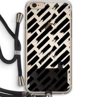Zwarte vegen: iPhone 6 PLUS / 6S PLUS Transparant Hoesje met koord
